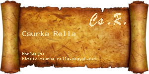 Csurka Rella névjegykártya